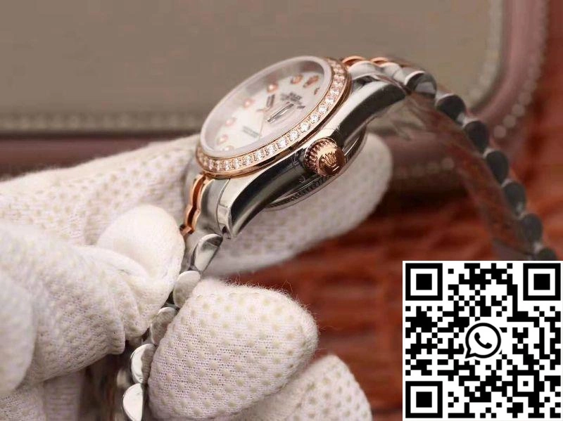 Rolex Lady Datejust Two Tone Bracelet 28MM Enamel Dial