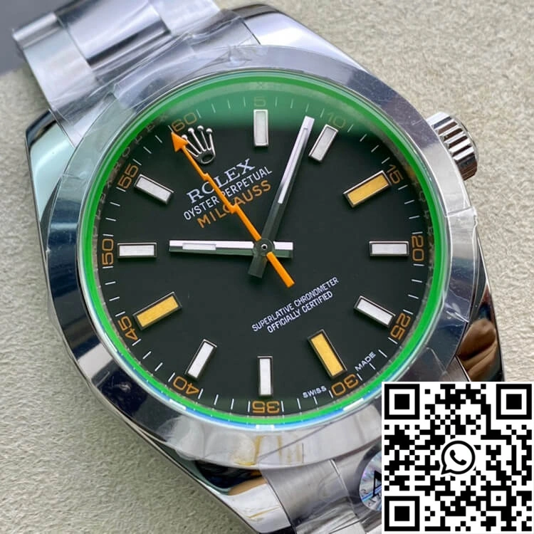 Rolex Milgauss 116400GV AR Factory Black Dial