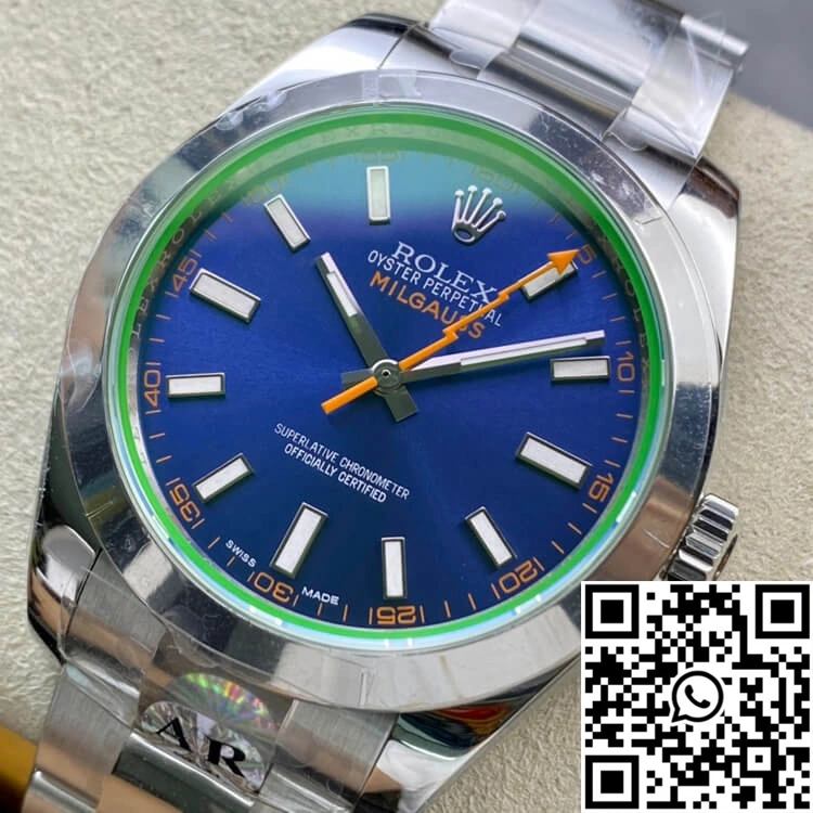 Rolex Milgauss 116400GV AR Factory Blue Dial