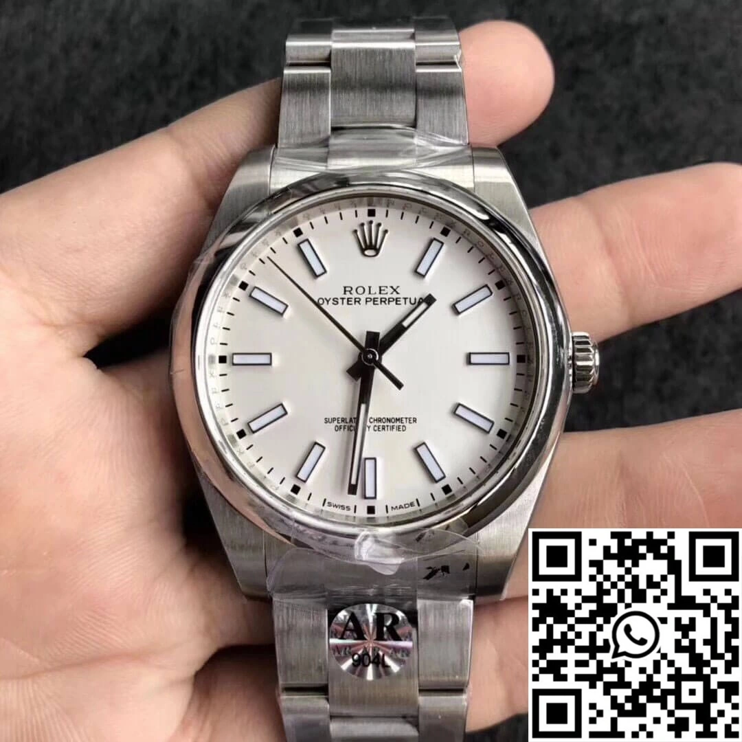 Rolex Oyster Perpetual 114300 39MM AR Factory White Dial