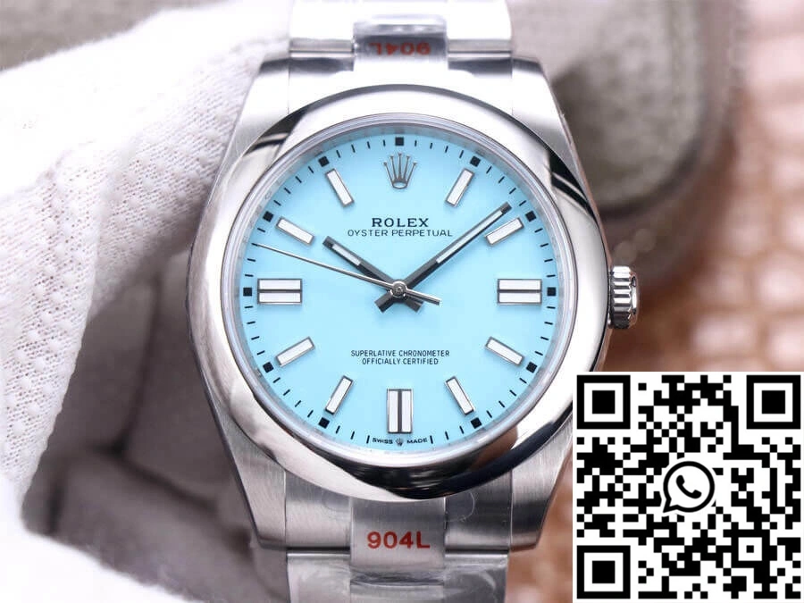 Rolex Oyster Perpetual M124300-0006 41MM EW Factory Turquoise Blue Dial
