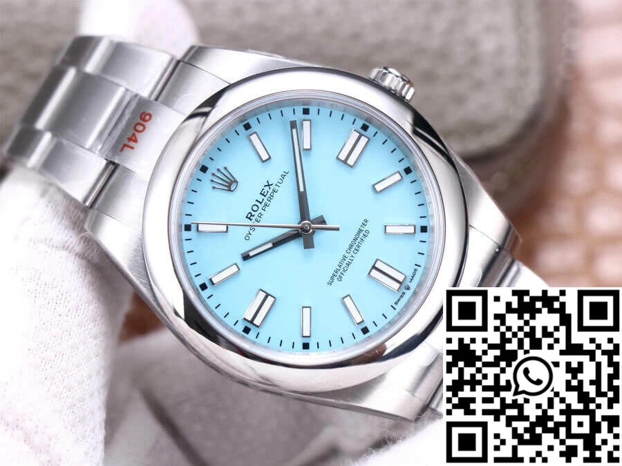 Rolex Oyster Perpetual M124300-0006 41MM EW Factory Turquoise Blue Dial
