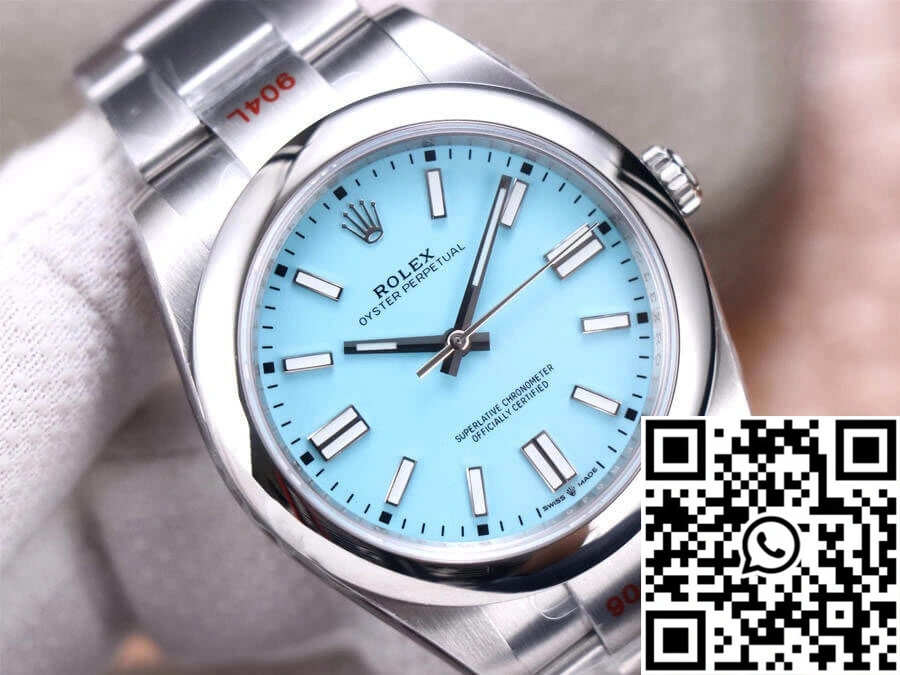 Rolex Oyster Perpetual M124300-0006 41MM EW Factory Turquoise Blue Dial