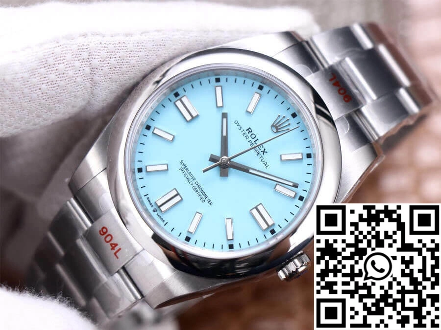 Rolex Oyster Perpetual M124300-0006 41MM EW Factory Turquoise Blue Dial