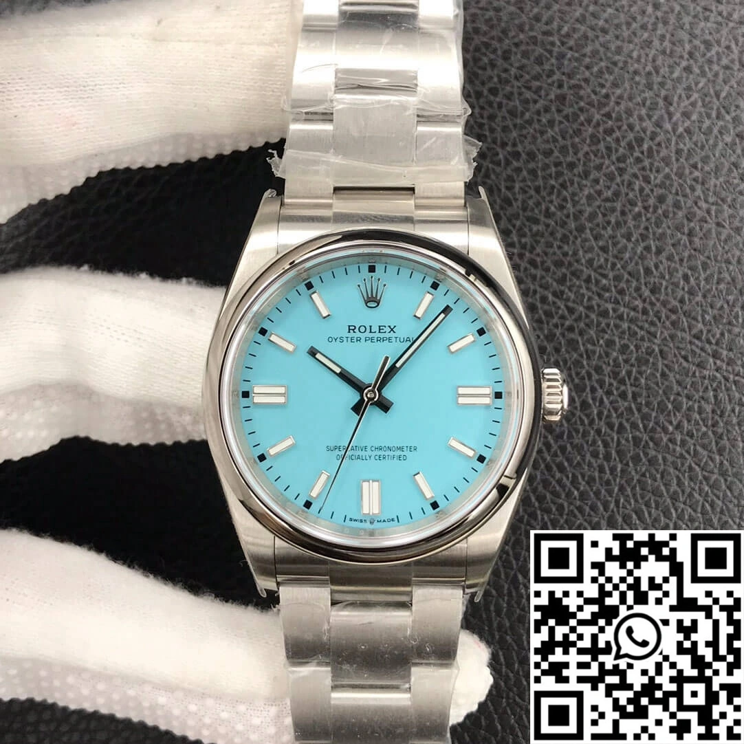 Rolex Oyster Perpetual M126000-0006 36MM EW Factory Turquoise Blue Dial
