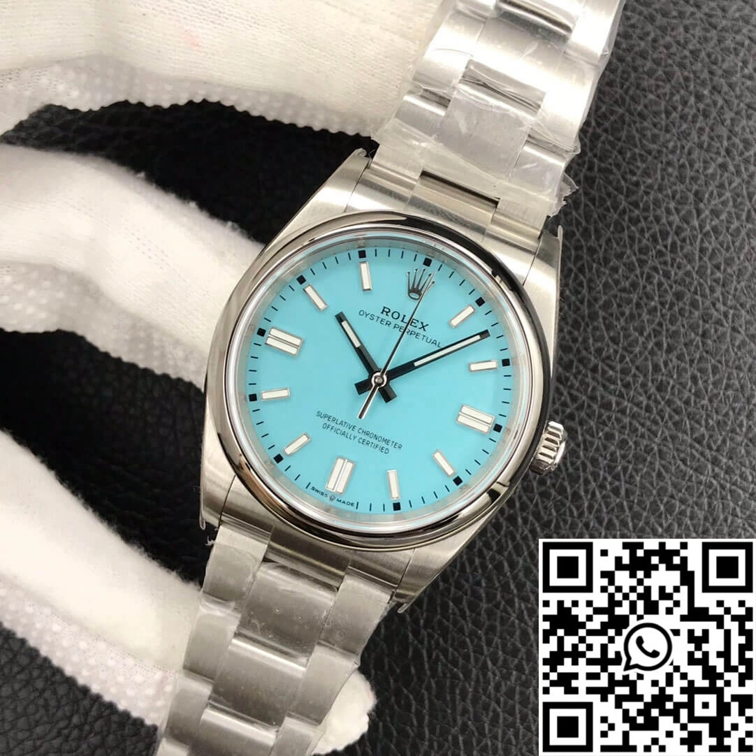 Rolex Oyster Perpetual M126000-0006 36MM EW Factory Turquoise Blue Dial