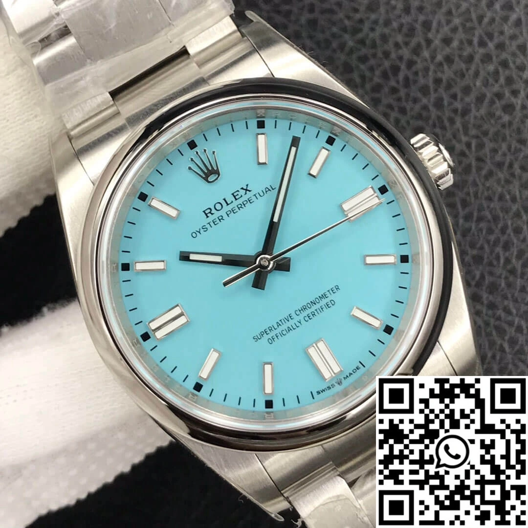 Rolex Oyster Perpetual M126000-0006 36MM EW Factory Turquoise Blue Dial
