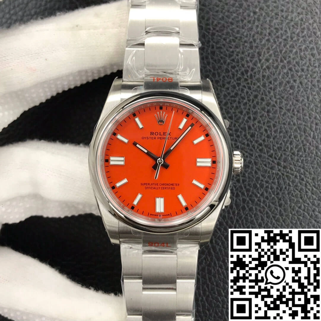 Rolex Oyster Perpetual M126000-0007 36MM EW Factory Coral Red Dial