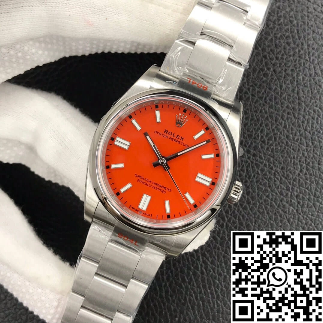 Rolex Oyster Perpetual M126000-0007 36MM EW Factory Coral Red Dial