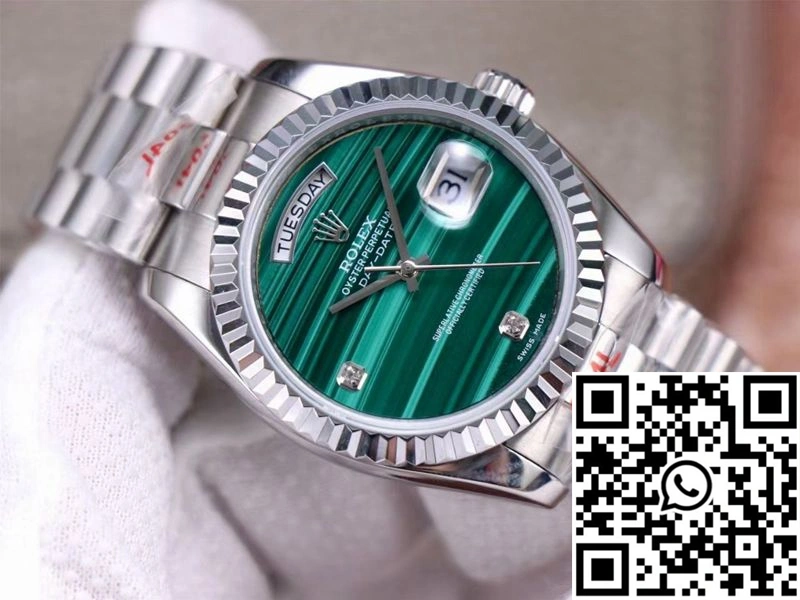 Rolex President Day Date 18038 Malachite Green Diamond Dial