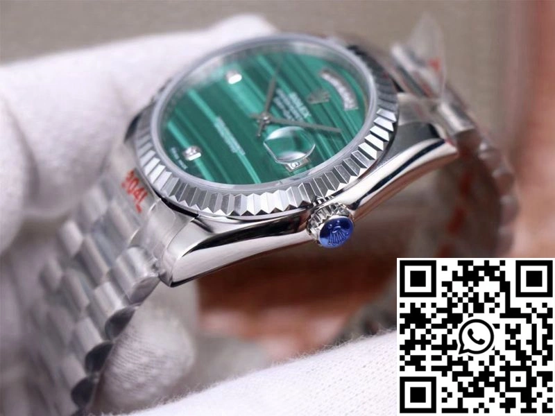 Rolex President Day Date 18038 Malachite Green Diamond Dial