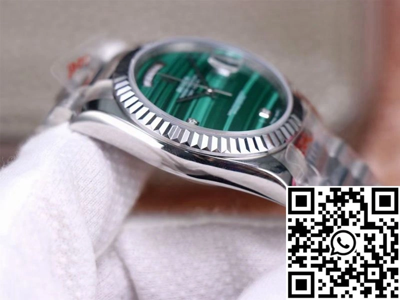 Rolex President Day Date 18038 Malachite Green Diamond Dial