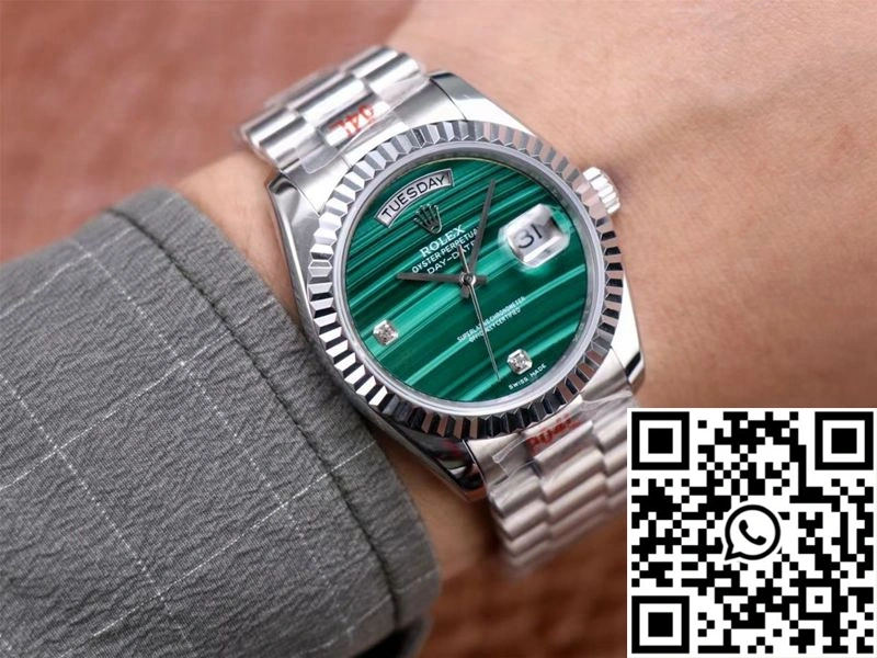 Rolex President Day Date 18038 Malachite Green Diamond Dial