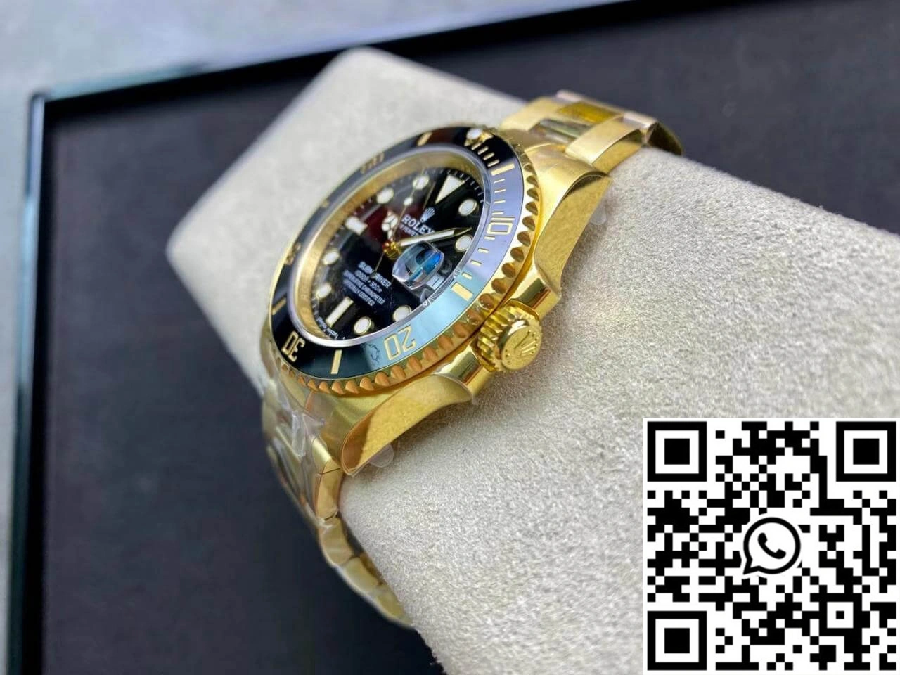 Rolex Submariner 116618LN-97208 VS Factory Yellow Gold Black Dial