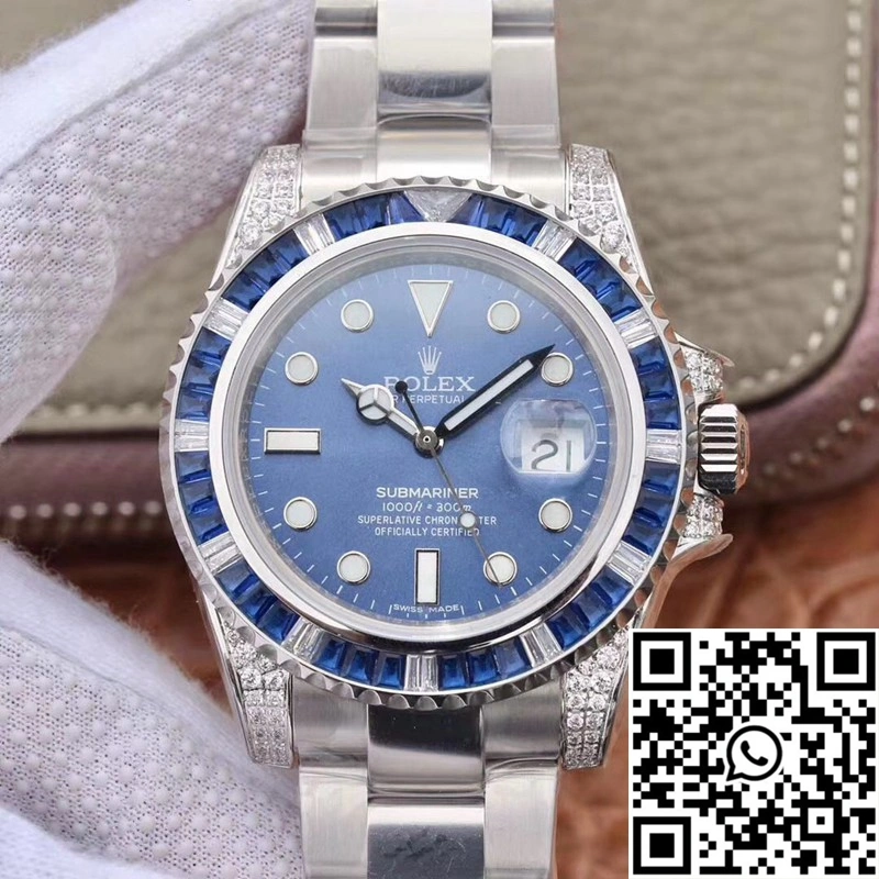 Rolex Submariner Date 116619LB Diamond Customized Edition GS Factory Blue Dial