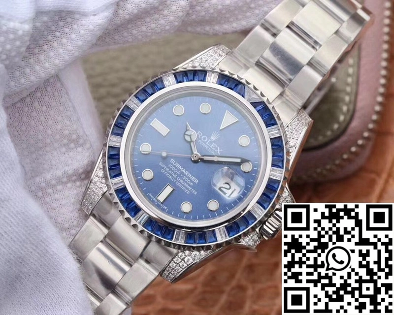 Rolex Submariner Date 116619LB Diamond Customized Edition GS Factory Blue Dial