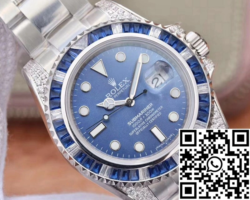 Rolex Submariner Date 116619LB Diamond Customized Edition GS Factory Blue Dial