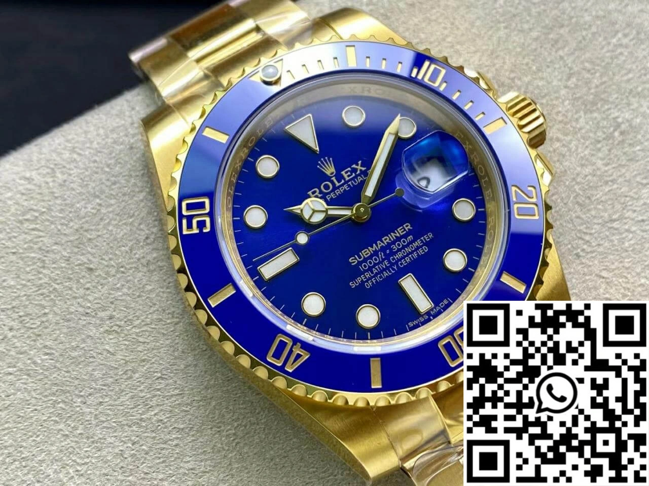Rolex Submariner M116618LB-0003 VS Factory Yellow Gold