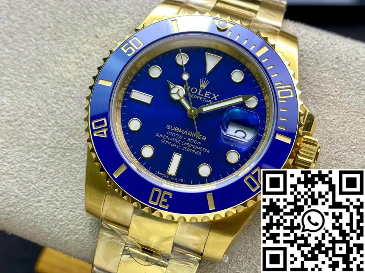 Rolex Submariner M116618LB-0003 VS Factory Yellow Gold