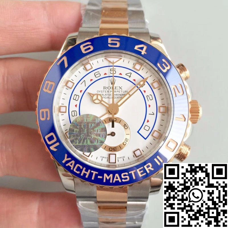 Rolex Yacht Master II 116681 JF Factory Rose Gold White Dial