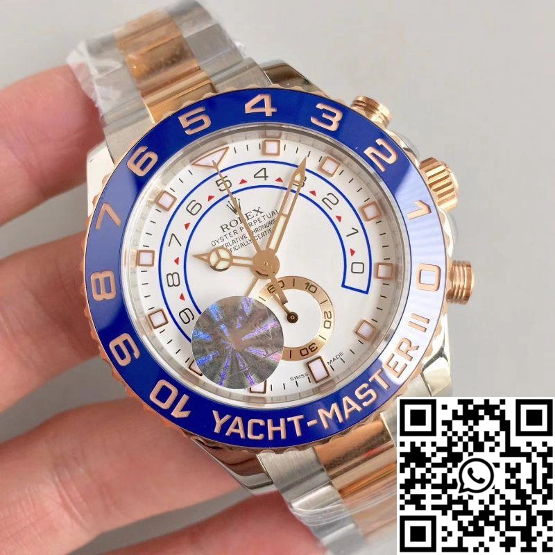 Rolex Yacht Master II 116681 JF Factory Rose Gold White Dial