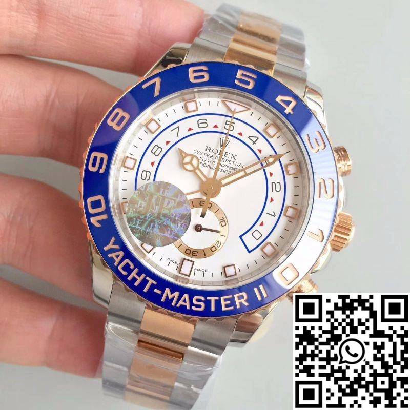Rolex Yacht Master II 116681 JF Factory Rose Gold White Dial