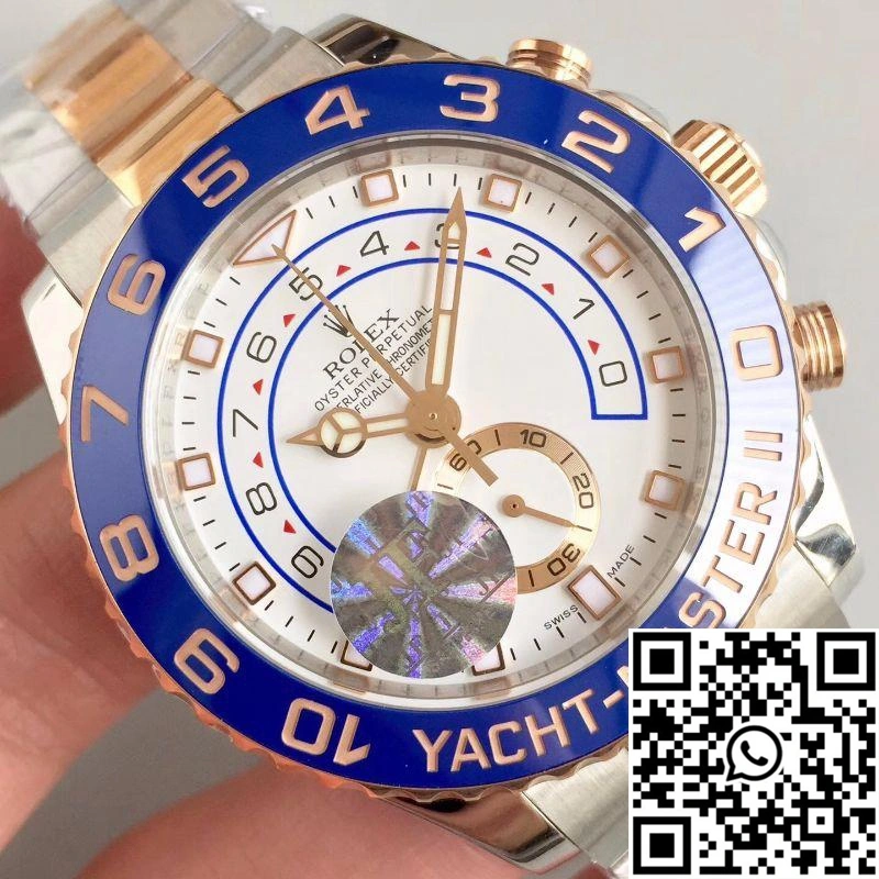 Rolex Yacht Master II 116681 JF Factory Rose Gold White Dial