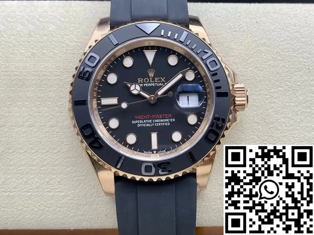 Rolex Yacht Master M126655-0002 Clean Factory Rose Gold Black Dial