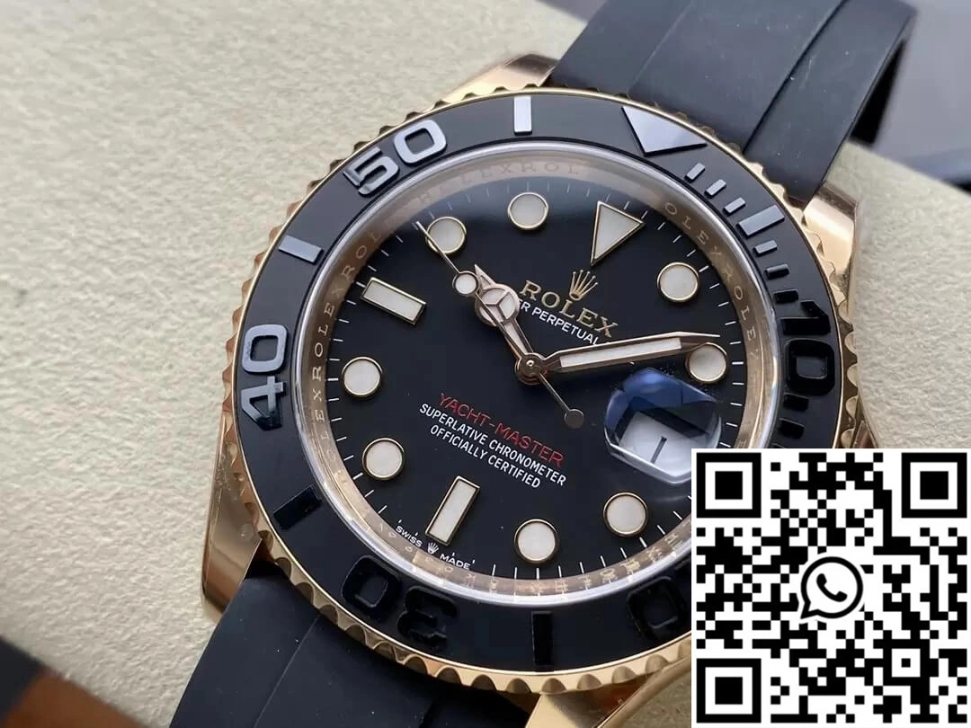 Rolex Yacht Master M126655-0002 Clean Factory Rose Gold Black Dial