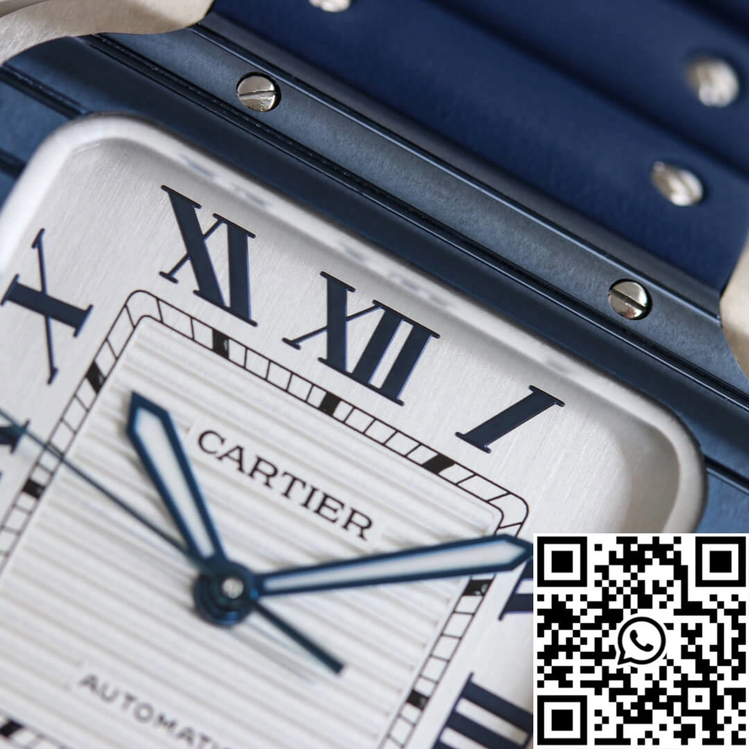 Santos De Cartier GF Factory Blue Rubber Strap