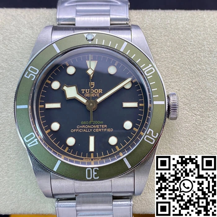 Tudor Heritage Black Bay Green Harrods Special Edition 79230G ZF Factory Black Dial