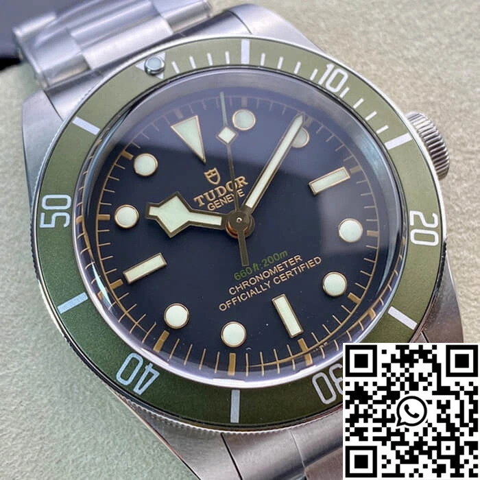 Tudor Heritage Black Bay Green Harrods Special Edition 79230G ZF Factory Black Dial