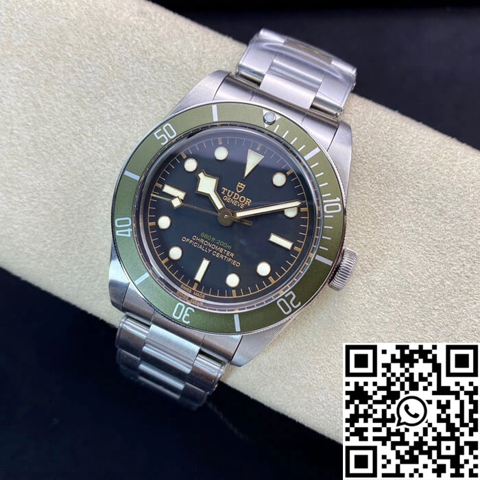 Tudor Heritage Black Bay Green Harrods Special Edition 79230G ZF Factory Black Dial