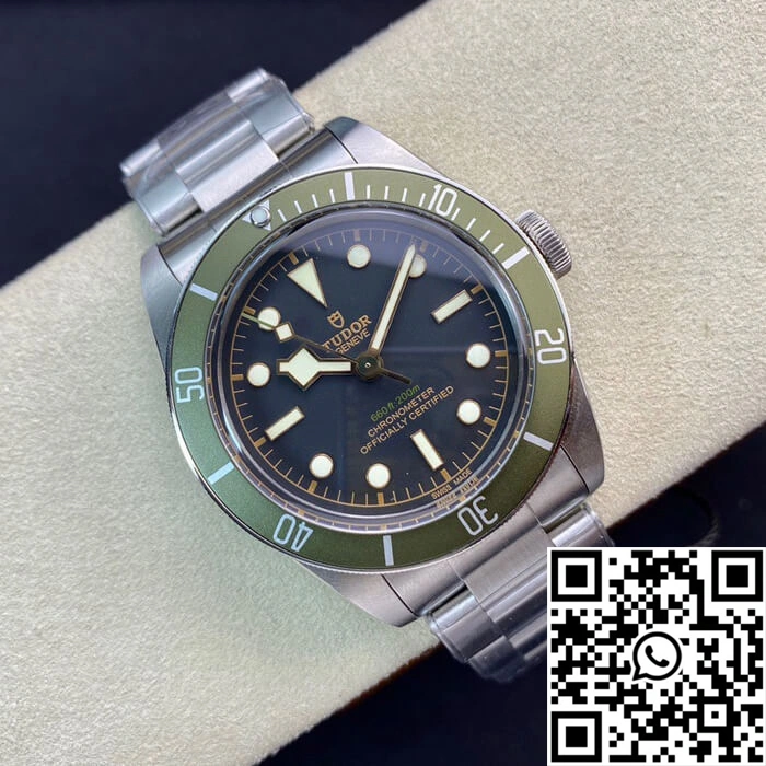 Tudor Heritage Black Bay Green Harrods Special Edition 79230G ZF Factory Black Dial