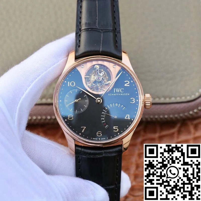 ZF Factory IWC Portuguese Tourbillon IW504210 18K Rose Gold Black Dial