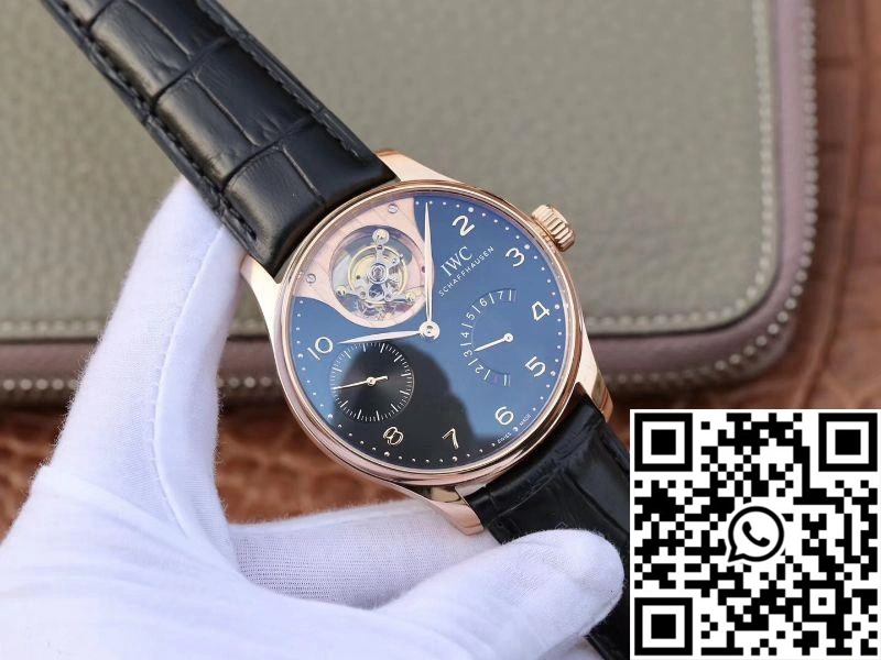 ZF Factory IWC Portuguese Tourbillon IW504210 18K Rose Gold Black Dial