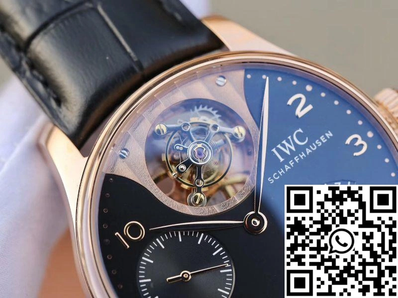 ZF Factory IWC Portuguese Tourbillon IW504210 18K Rose Gold Black Dial