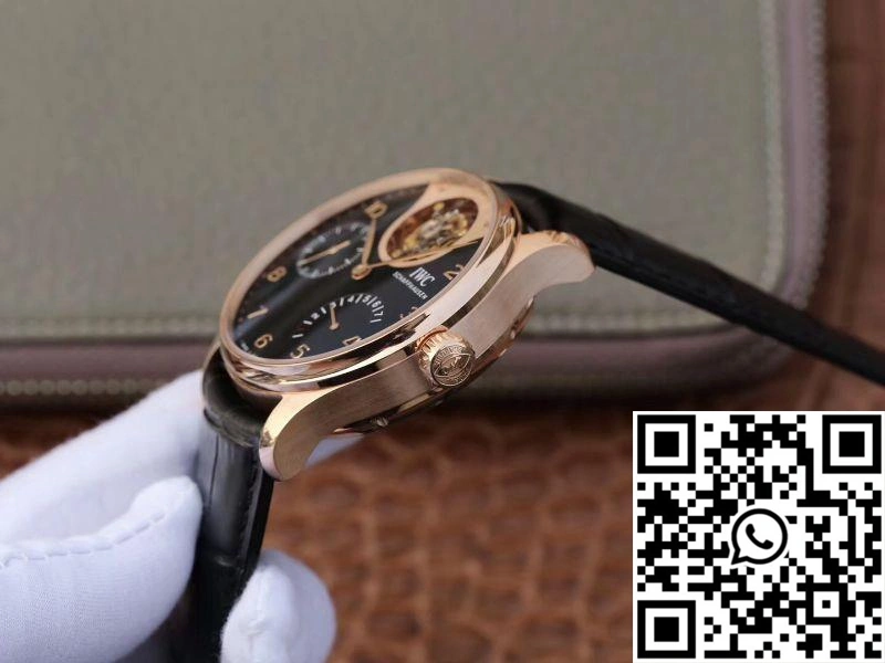 ZF Factory IWC Portuguese Tourbillon IW504210 18K Rose Gold Black Dial