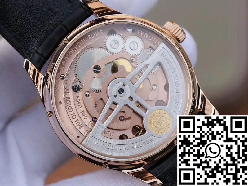 ZF Factory IWC Portuguese Tourbillon IW504210 18K Rose Gold Black Dial
