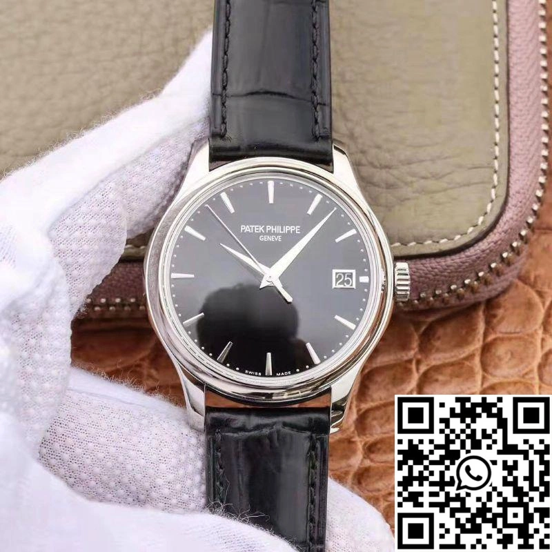 ZF Factory Patek Philippe Calatrava Automatic Date Black Dial Watch 5227G-010 Flip Back Version