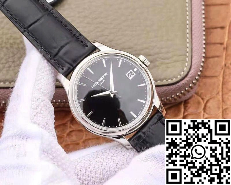 ZF Factory Patek Philippe Calatrava Automatic Date Black Dial Watch 5227G-010 Flip Back Version