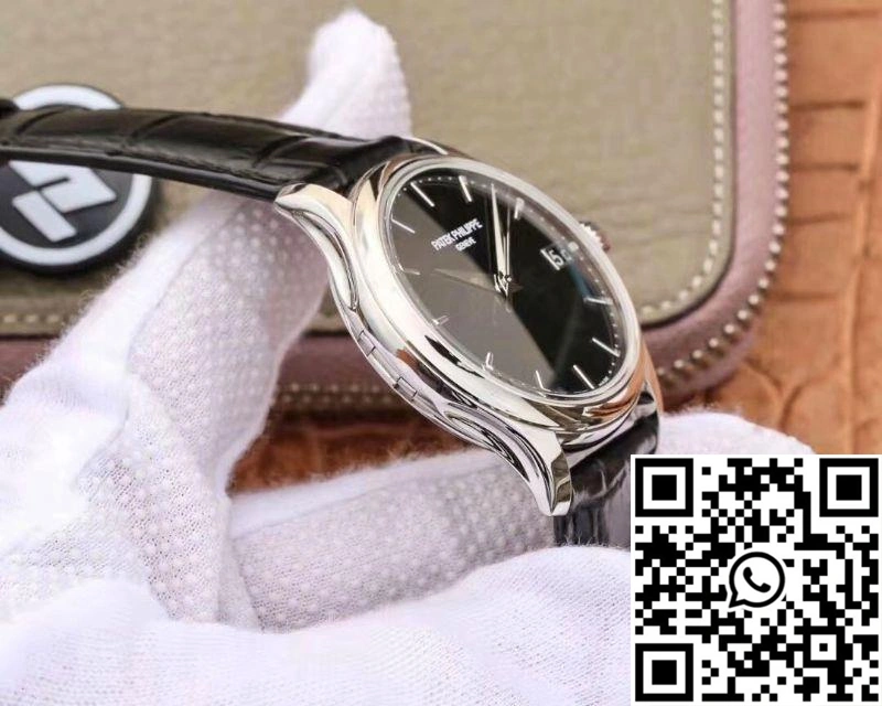 ZF Factory Patek Philippe Calatrava Automatic Date Black Dial Watch 5227G-010 Flip Back Version