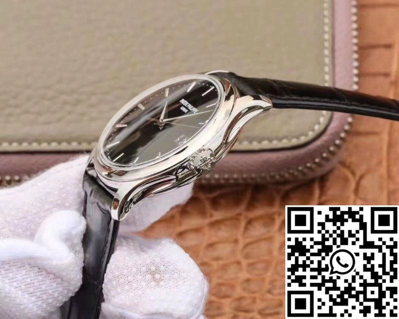 ZF Factory Patek Philippe Calatrava Automatic Date Black Dial Watch 5227G-010 Flip Back Version