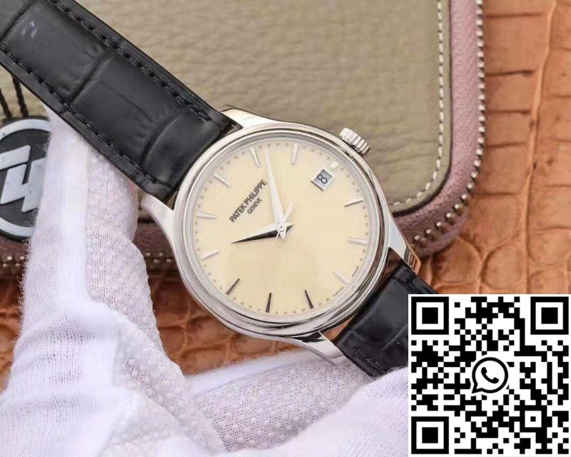 ZF Factory Patek Philippe Calatrava Automatic Date White Dial Watch 5227 Flip Back Version