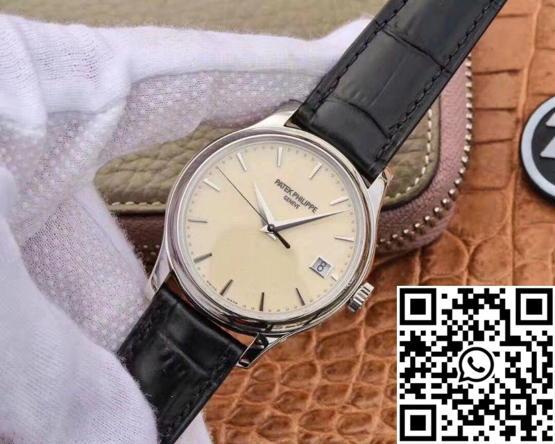ZF Factory Patek Philippe Calatrava Automatic Date White Dial Watch 5227 Flip Back Version